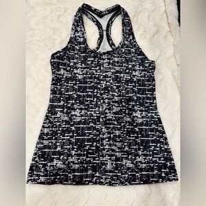Black and White Women's Sport Tank Top Size S